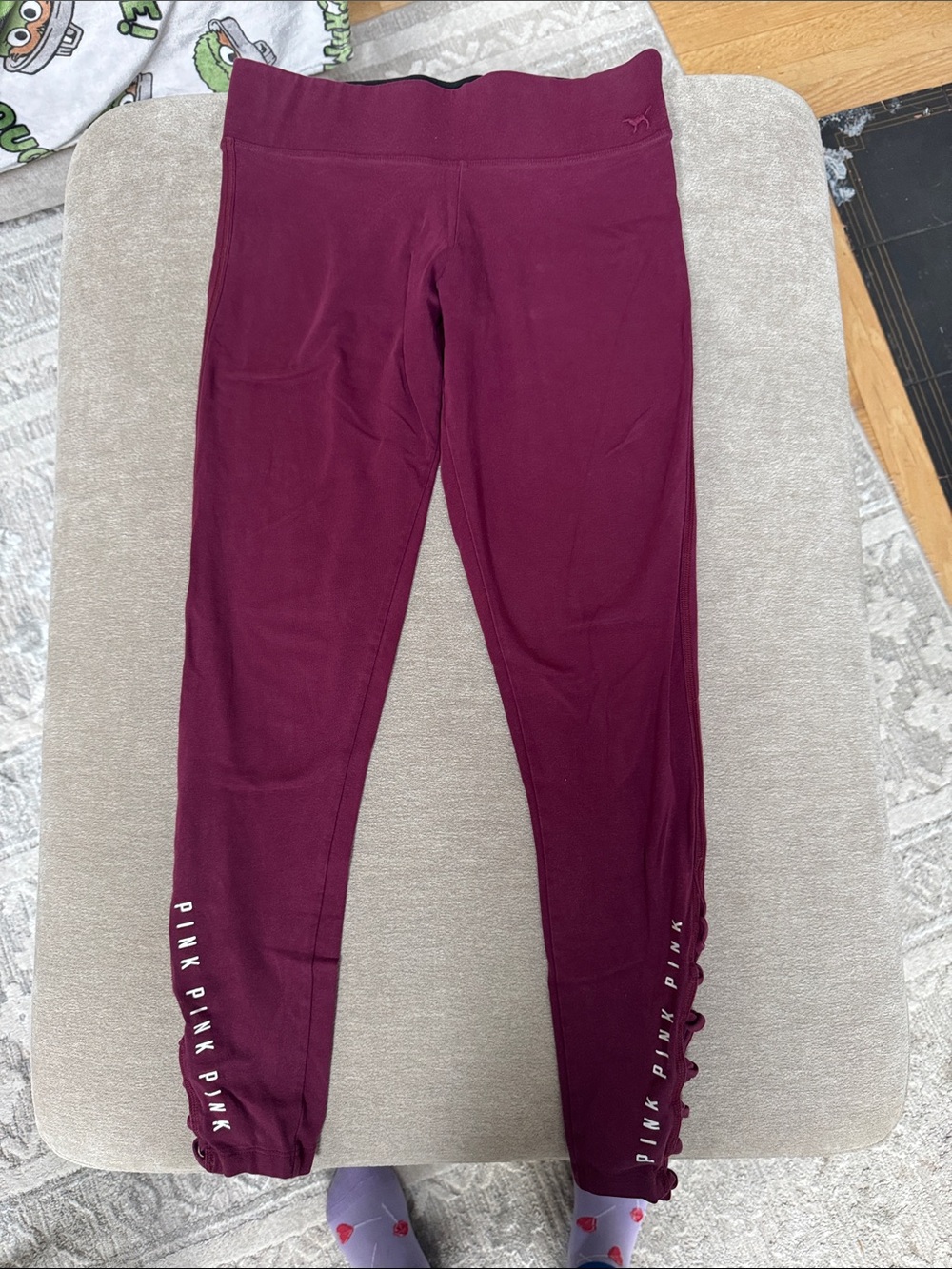 PINK Burgundy Leggings